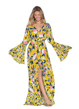 Load image into Gallery viewer, Maaji Yellow Anemone Long Beach Dress