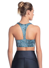Load image into Gallery viewer, Maaji Whispering Odyssey Aegean Reversible Low Impact Sports Bra W/ Removable Cups