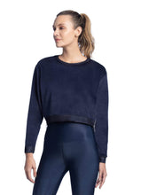 Load image into Gallery viewer, Maaji Sound Midnight Crop Sweatshirt