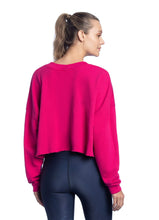 Load image into Gallery viewer, Maaji Fluid Magenta Crop SweatshirtMaaji Fluid Magenta Crop Sweatshirt