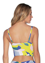 Load image into Gallery viewer, Maaji Waterlily Middi Lace Up Cami Reversible Bikini Top