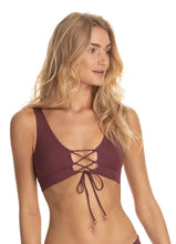 Load image into Gallery viewer, Maaji Crimson Circus Allure Halter Bikini Top