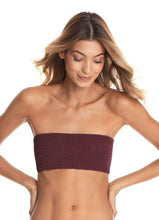 Load image into Gallery viewer, Maaji Crimson Circus 4 Ways Reversible Ruched Strapless Bandeau