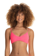 Load image into Gallery viewer, Maaji Festive Pink Rocks Reversible Bralette Bikini Top