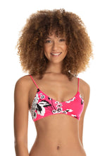Load image into Gallery viewer, Maaji Festive Pink Rocks Reversible Bralette Bikini Top