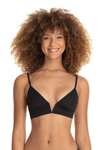 Load image into Gallery viewer, Maaji Hat Black Parade Reversible Triangle Bikini Top