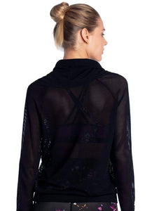 Maaji Inspirit Black Funnel Neck Long Sleeve Top