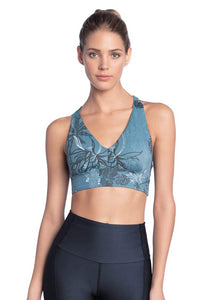 Maaji Whispering Odyssey Aegean Reversible Low Impact Sports Bra W/ Removable Cups