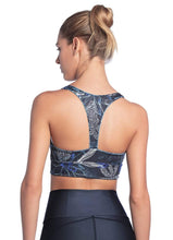 Load image into Gallery viewer, Maaji Whispering Odyssey Aegean Reversible Low Impact Sports Bra W/ Removable Cups
