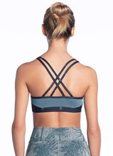 Load image into Gallery viewer, Maaji Mist Aster Prussian Low Impact Sports Bra
