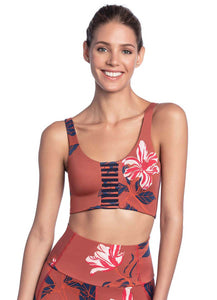 Maaji Resilient Tullip Garnet  4 Way Medium Impact Sports Bra