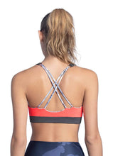 Load image into Gallery viewer, Maaji Shimmy Maui White Reversible Low Impact Sports Bra
