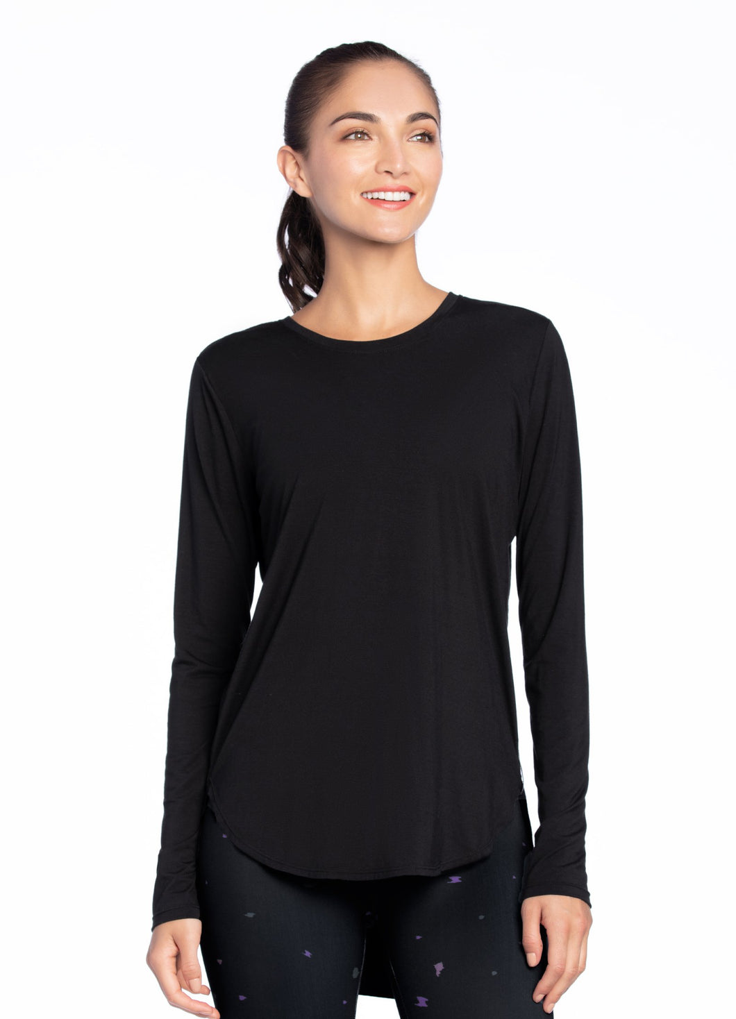 Maaji Pure Black Long Sleeve Top