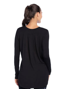 Maaji Pure Black Long Sleeve Top