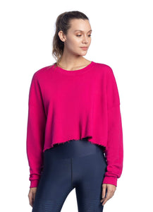 Maaji Fluid Magenta Crop SweatshirtMaaji Fluid Magenta Crop Sweatshirt