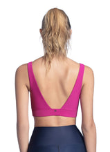 Load image into Gallery viewer, Maaji Pitch Magenta Reversible Low Impact Sports Bra
