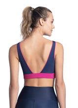 Load image into Gallery viewer, Maaji Pitch Magenta Reversible Low Impact Sports Bra
