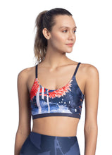 Load image into Gallery viewer, Maaji Idyllic Efflorescence Gray Reversible Medium-Impact Sports Bra
