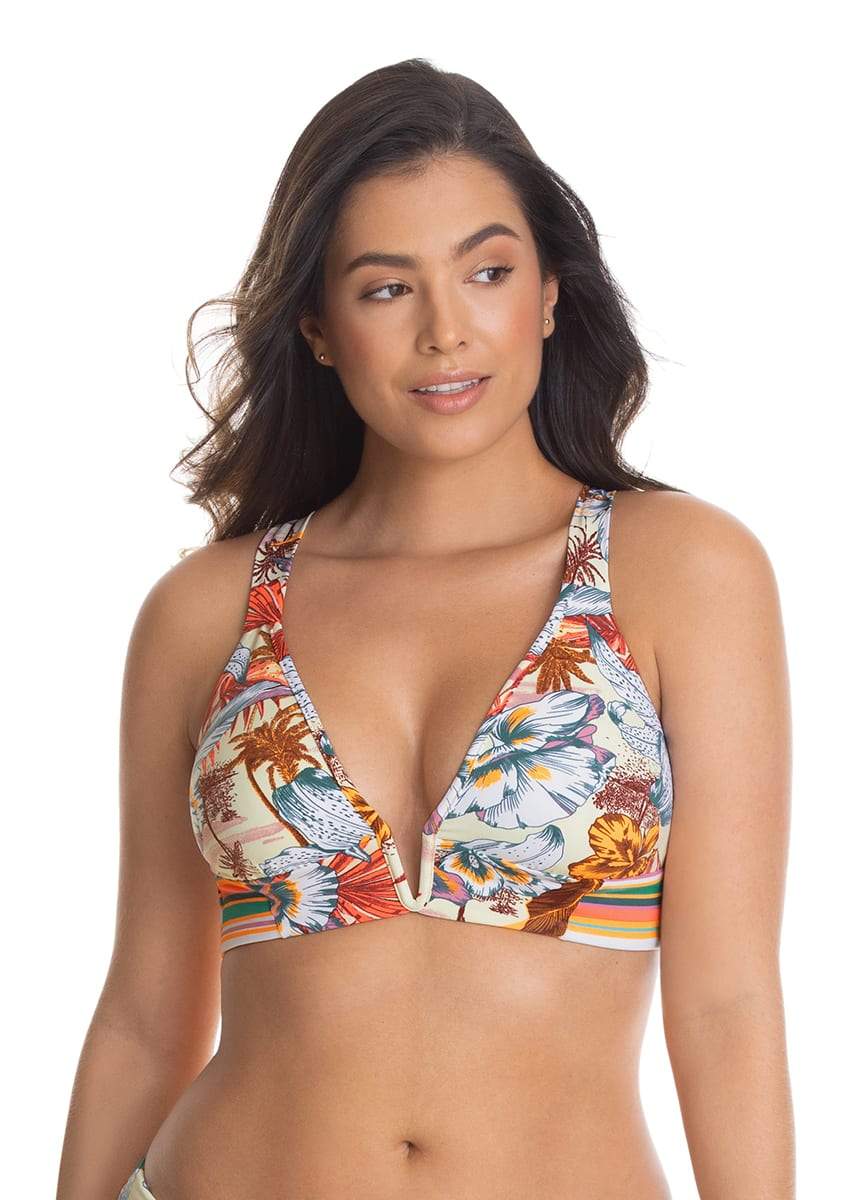 Maaji Arlequin Parade Reversible D Cup Triangle Bikini Top