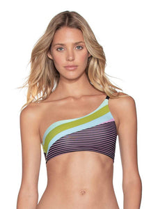 Maaji Trippin Degree 4-Way Reversible One Shoulder Reversible Bikini Top