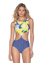 Load image into Gallery viewer, Maaji Sunflower Spin High Neck 4-Way Reversible One Piece Swimsuit
