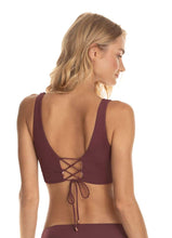 Load image into Gallery viewer, Maaji Crimson Circus Allure Halter Bikini Top
