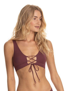 Maaji Crimson Circus Allure Halter Bikini Top