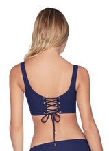 Load image into Gallery viewer, Maaji Ink Blue Dazzling 4-Way Reversible Bralette Bikini Top
