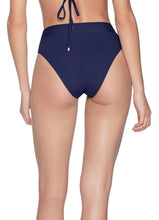 Load image into Gallery viewer, Maaji Ink Blue Suzy Q Reversible High Waisted Bikini Bottom
