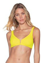 Load image into Gallery viewer, Maaji Submarine Yellow Victory Reversible Halter Bikini Top
