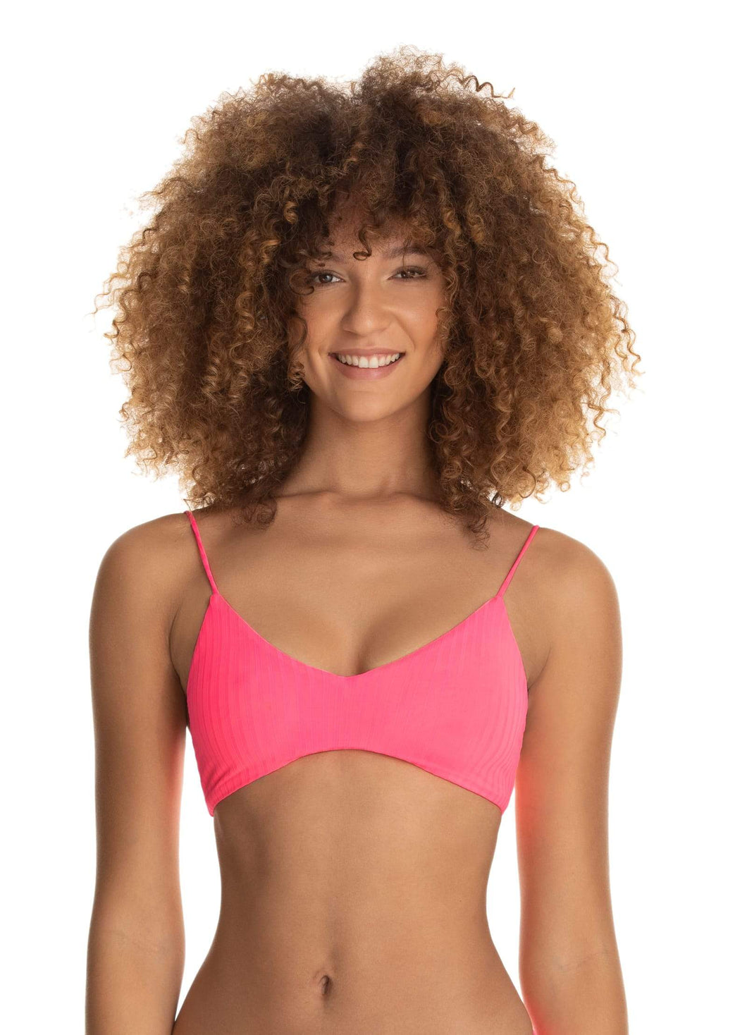 Maaji Festive Pink Rocks Reversible Bralette Bikini Top