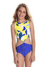 Load image into Gallery viewer, Maaji Sunflower Goldie Reversible Girls Swimsuit
