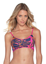 Load image into Gallery viewer, Maaji Hibiscus Pink Praia Reversible Bralette Bikini Top
