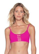 Load image into Gallery viewer, Maaji Hibiscus Pink Praia Reversible Bralette Bikini Top
