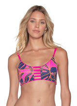 Load image into Gallery viewer, Maaji Hibiscus Pink Praia Reversible Bralette Bikini Top
