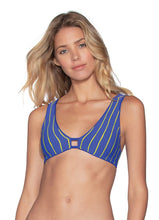 Load image into Gallery viewer, Maaji Pacific Blue Saline Reversible Halter Bikini Top
