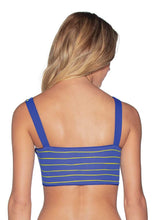 Load image into Gallery viewer, Maaji Pacific Blue Smocking Dazzle 4-Way Reversible Bralette Bikini Top
