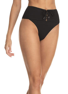 Maaji Hat Black Applause High Rise Reversible Bikini Bottom