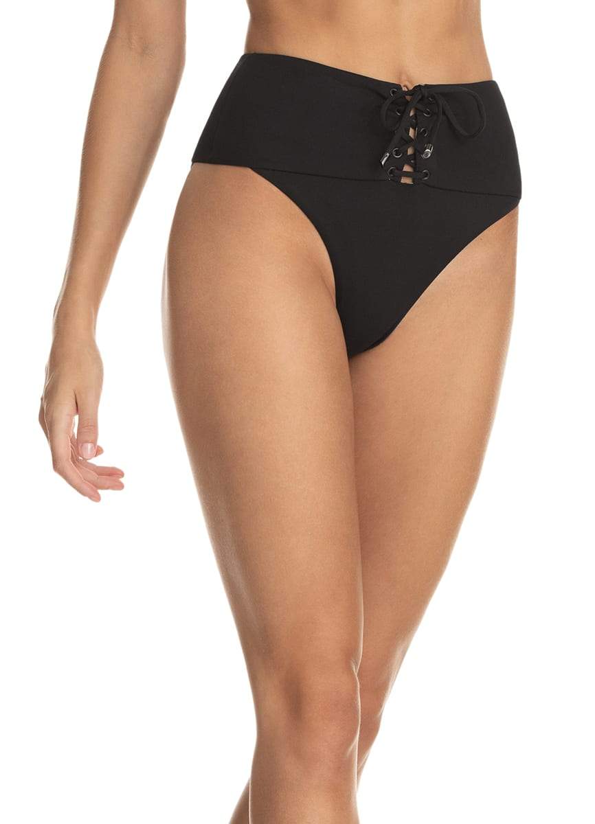 Maaji Hat Black Applause High Rise Reversible Bikini Bottom