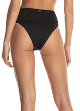 Load image into Gallery viewer, Maaji Hat Black Applause High Rise Reversible Bikini Bottom
