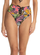 Load image into Gallery viewer, Maaji Hat Black Applause High Rise Reversible Bikini Bottom
