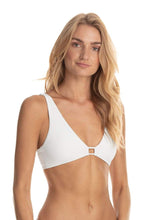 Load image into Gallery viewer, Maaji Card White Pearl Reversible Halter Bikini Top
